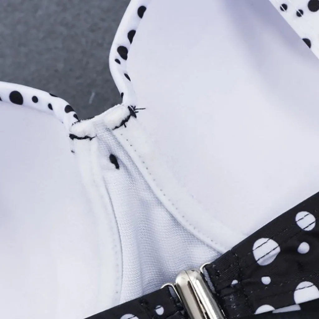 

Plus Size Women Sexy Bikini Set Dot Push Up Swimwear Swimsuit High Waist Vintage Beachwear Patchwork Biquinis Summer Ropa Mujer