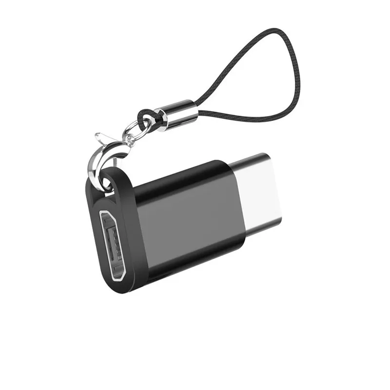 Usb type C штекер Micro USB Женский адаптер usb type-C поддержка OTG для Xiaomi 4C/LeTV/huawei/htc Oneplus LG планшет - Цвет: Black