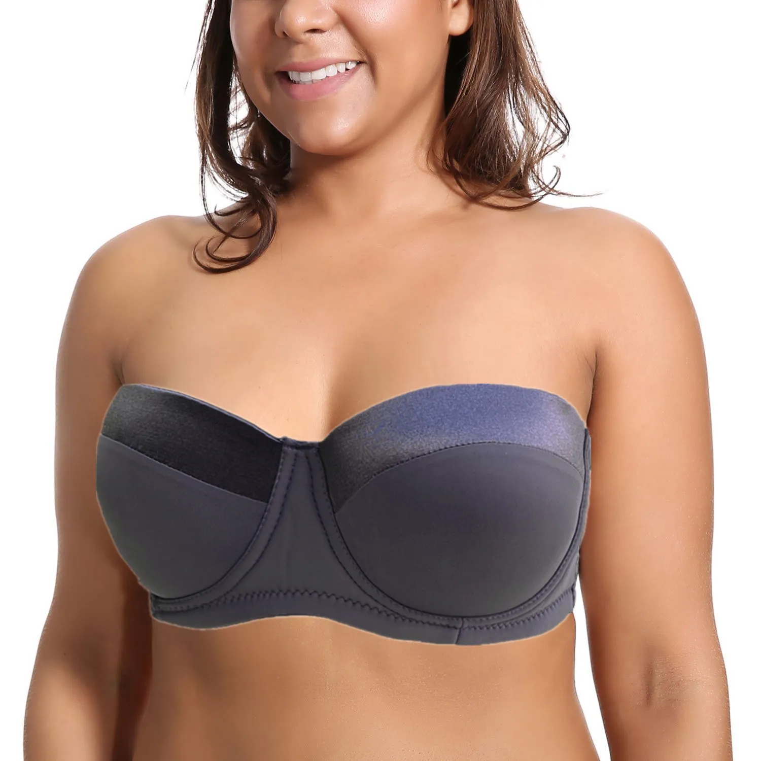 Женский бюстгальтер без бретелек женский с мягкой чашкой разными бретельками BS098