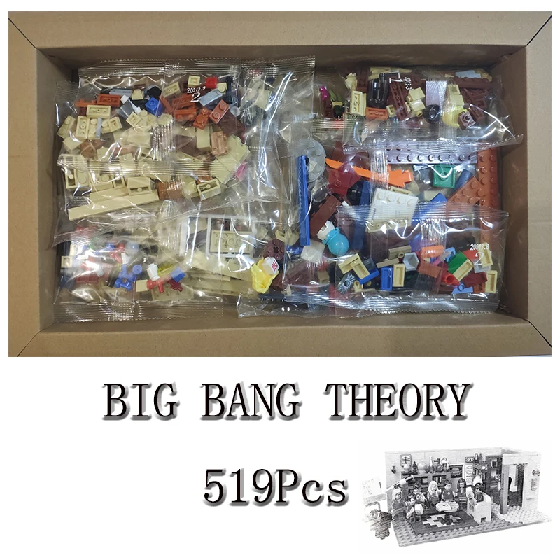 

Ideas Series Building Blocks TV U.S. Drama Humor 21302 519Pcs Bricks Sets Assemble Funny Toys Boyfriend Gifts
