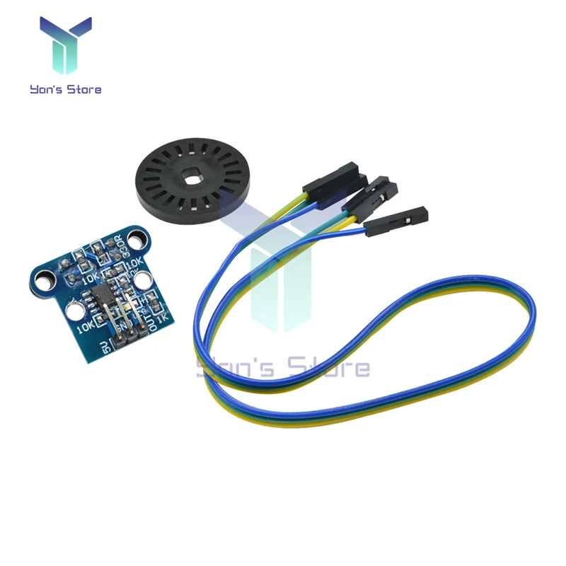 

HC-020K Speed measuring sensor Module Photoelectric encoder 4.5-5.5V for motor output shaft w/ 4mm diameter
