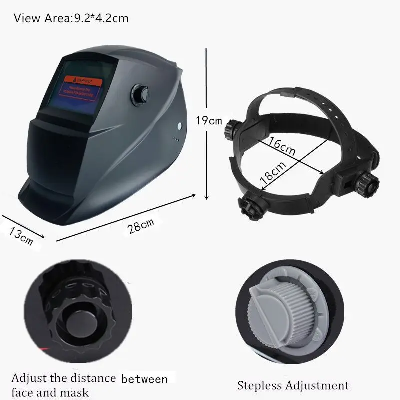 

Solar Auto Darkening Welding Helmet Automatic Welding Mask Mig Tig Arc Welding Shield for Welder's Soldering Work