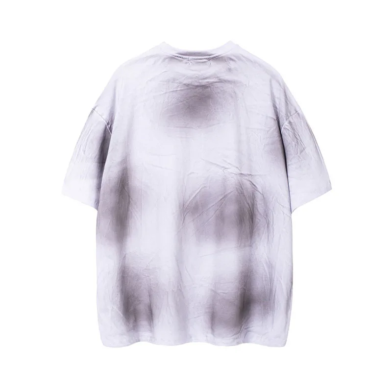 

KIOVNO Fashion Men Hip Hop Tie dye T shirts Vintage Streetwear Short Sleeves Shirts Male Cotton