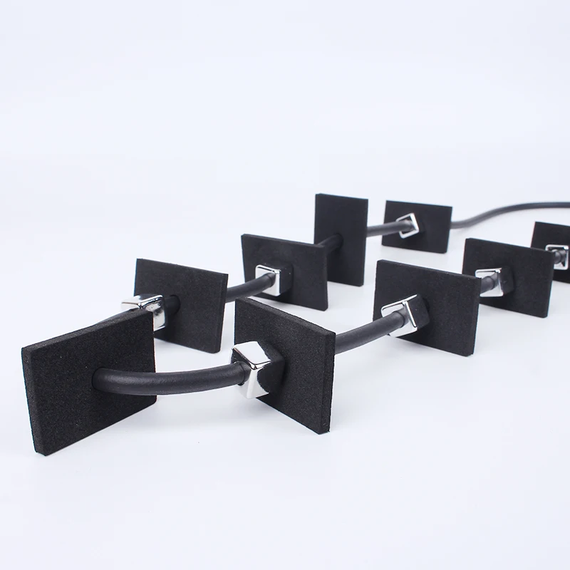 

YD&YDBZ Stereoscopic Foam Pendant Necklaces For Women Punk Square Metal Statement Necklace Rubber Long Chain Festival Gift