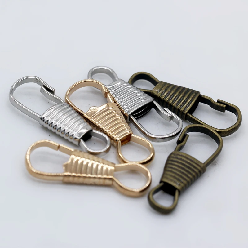 Застежка-карабин для шнура, застежка-карабин с покрытием из серебра и золота, 20p, 25 мм, в комплекте с крючком, для изготовления украшений