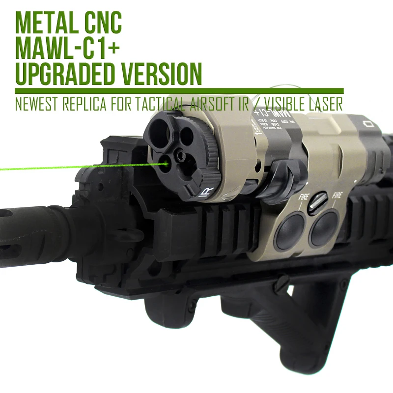 

MAWL-C1+ Real Metal CNC Upgraded Version Newest Replica For Tactical Airsoft IR / Visible Aiming Laser With EC2