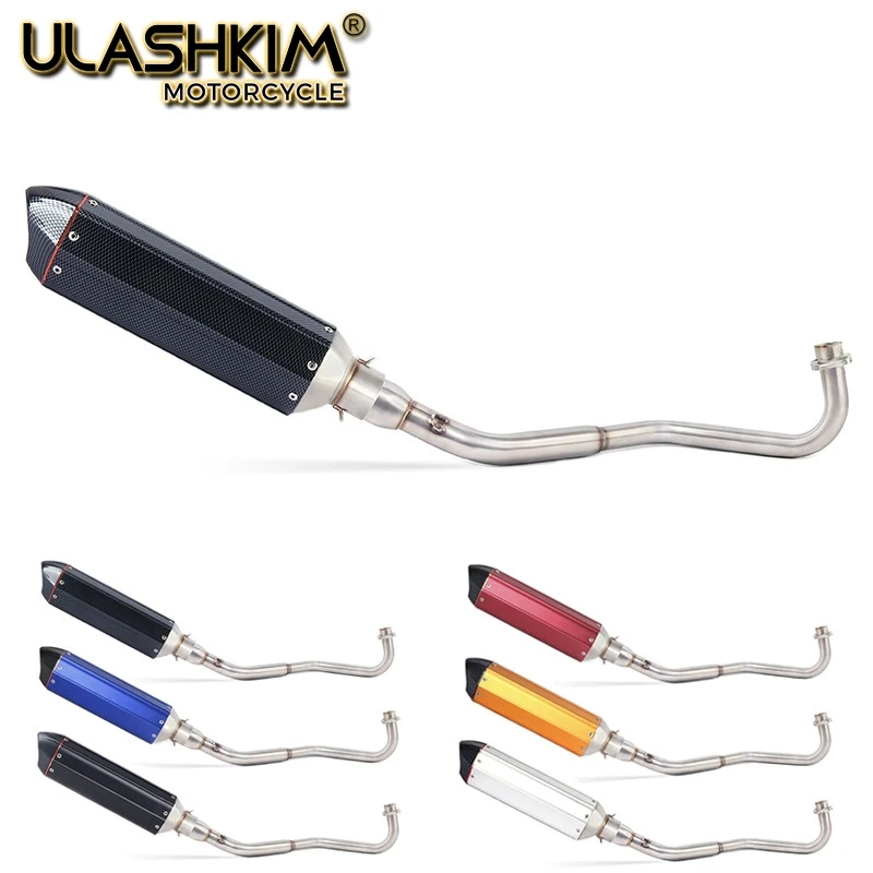 

M3 Motorcycle Full System Exhaust Muffler Middle Connect Pipe Slip On For HONDA GROM MSX 125 MSX125 2012 2013 2014 2015