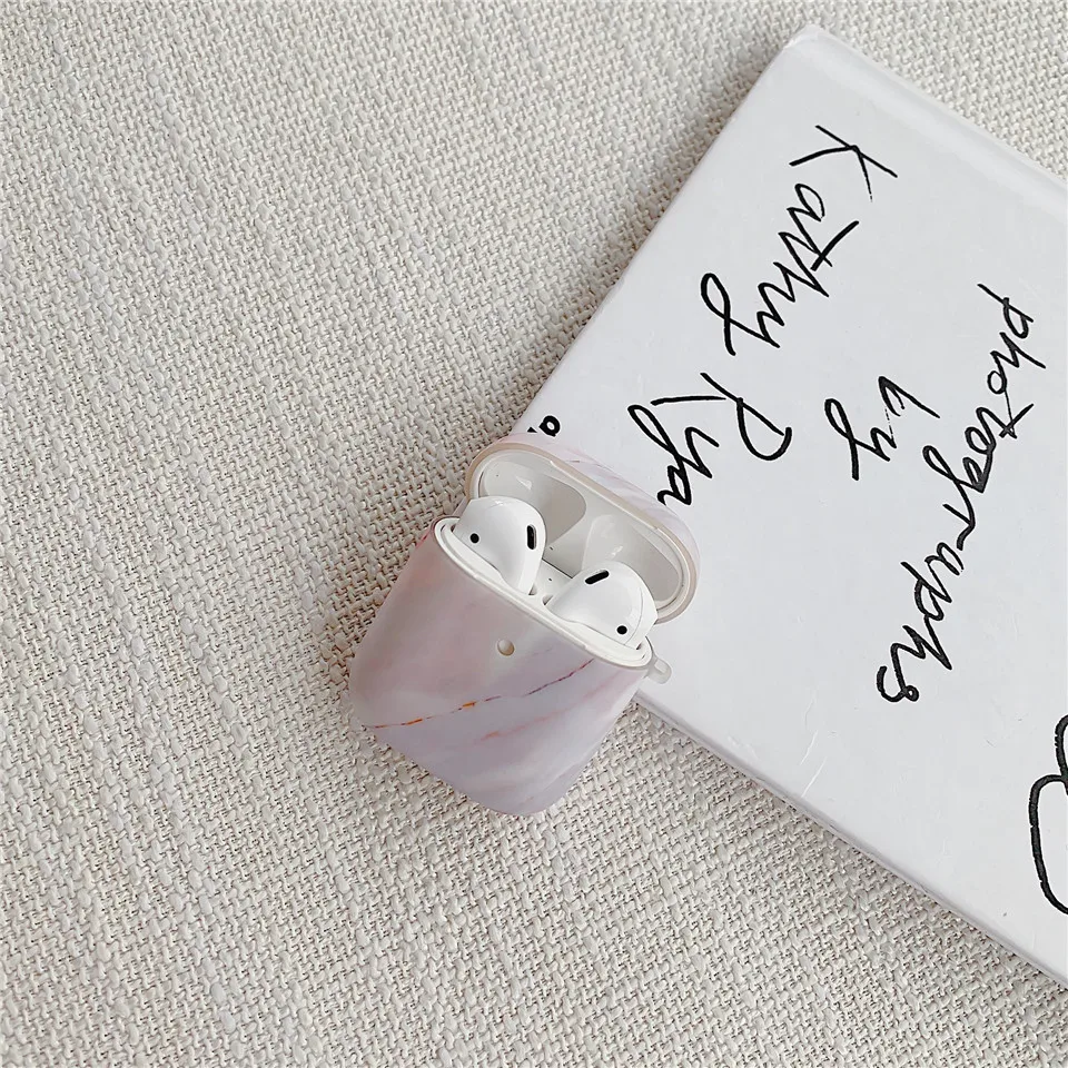 Мраморный цветочный чехол для Airpods 1 2 Bluetooth наушники чехол для зарядки защитные чехлы аксессуары для кожи для Apple Air Pods чехол для на аирподс 2 1