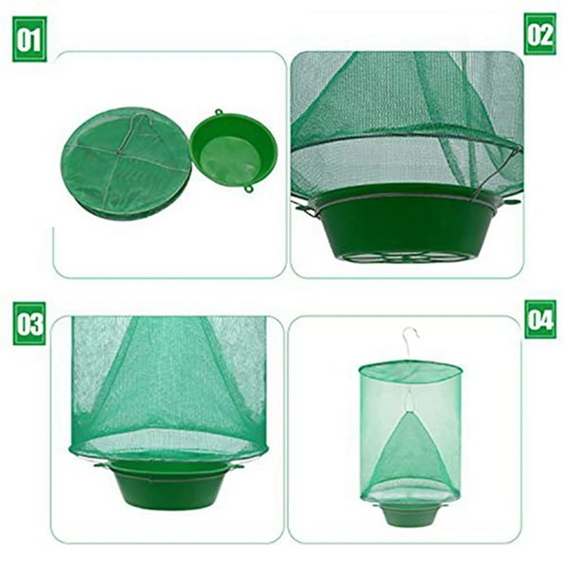 

6 Pcs Ranch Fly Trap with Food Bait Fly Catcher & 10 Pcs Chicken Drinking Cup