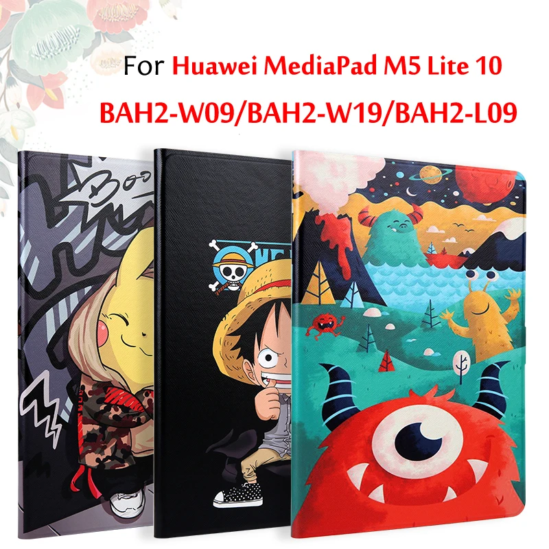 Силиконовый чехол для Huawei MediaPad M5 Lite 10 флип планшета BAH2 W09/W19/L09 1 дюйма умная