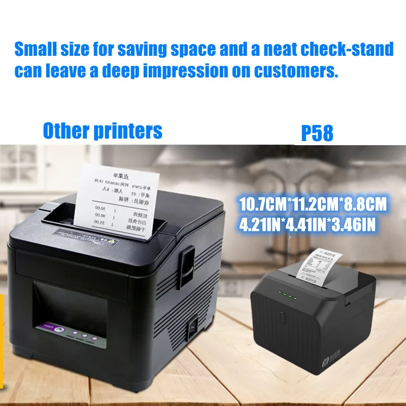 Support Loyverse 58mm Bluetooth USB Receipt Thermal Printer for Android  Window Pos System Compatible with ESC/POS