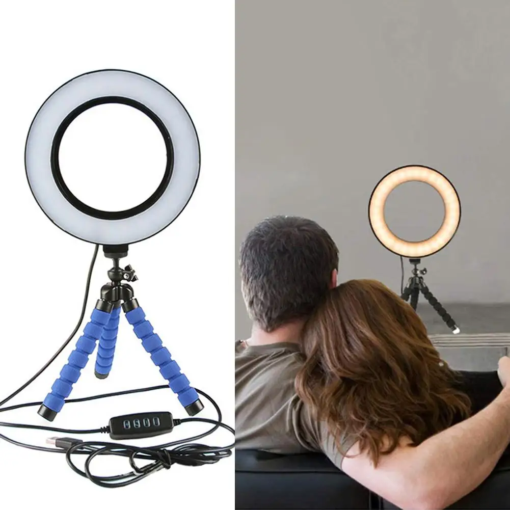 

Portable Adjustable Desktop LED Ring Light Selfie Fill Lamp for Live Broadcast