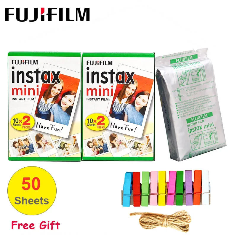 10-100 листов Fujifilm Instax Mini 9 8 пленка белая фотобумага для камеры Polaroid FUJI Instant Mini LiPlay 7s 70 90 - Цвет: 50 sheets