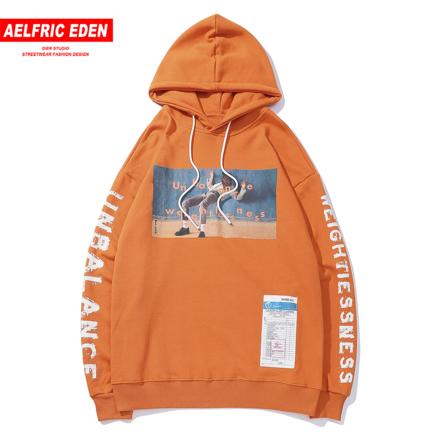 Модные мужские толстовки с капюшоном буквенным принтом Уличная одежда в стиле