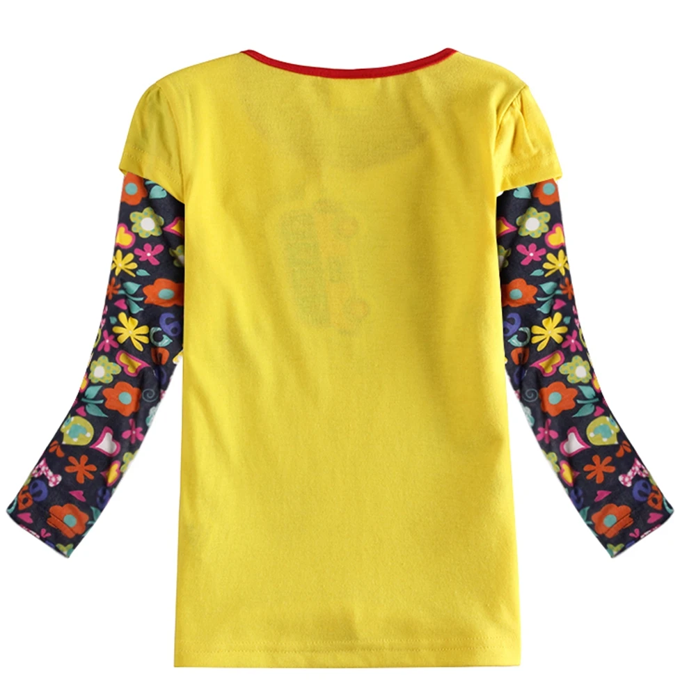 Футболка с длинными рукавами для девочек хлопковый топ и принтом Маленький Пони