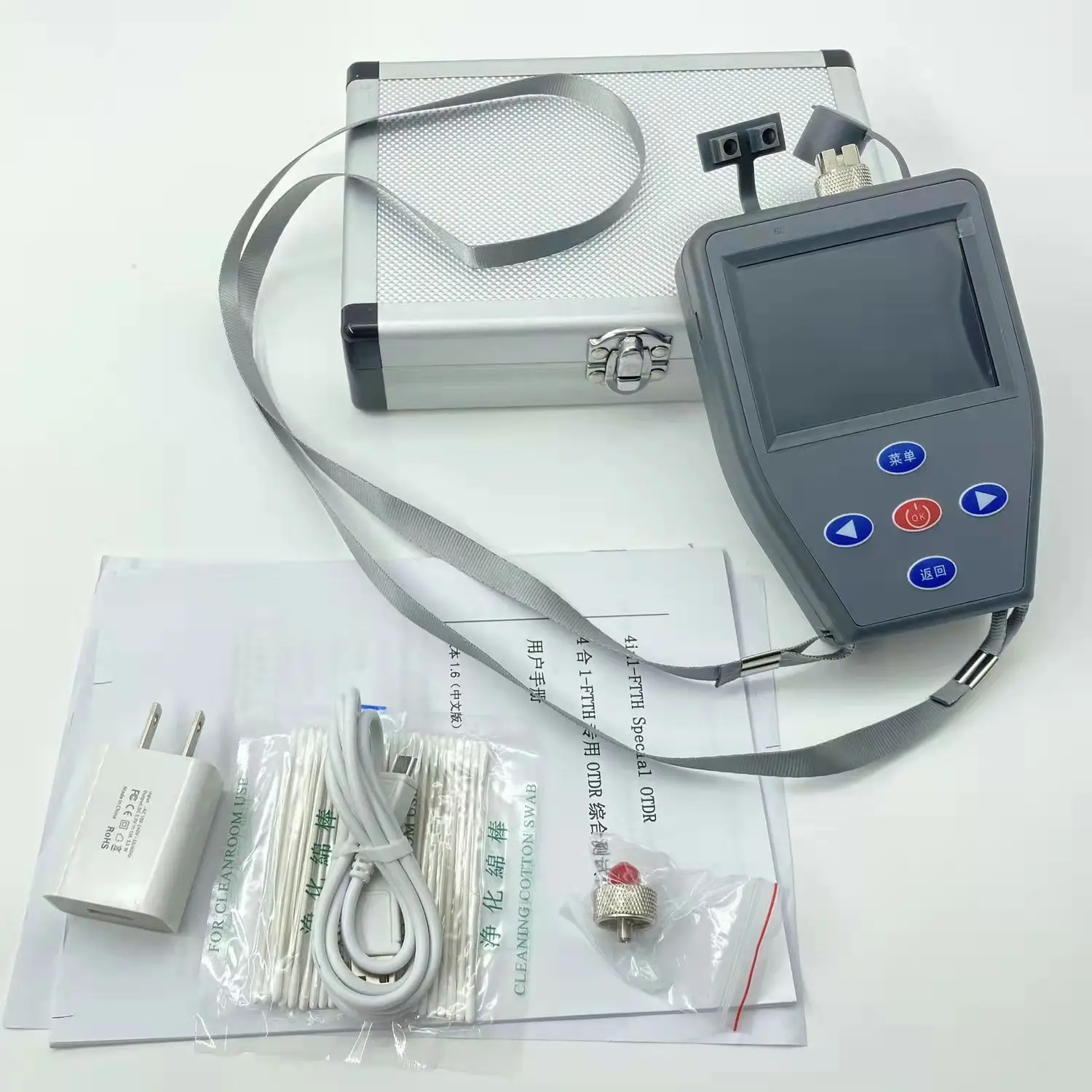 Португальский ручной оптический мини-измеритель мощности FTTH OTDR + источник