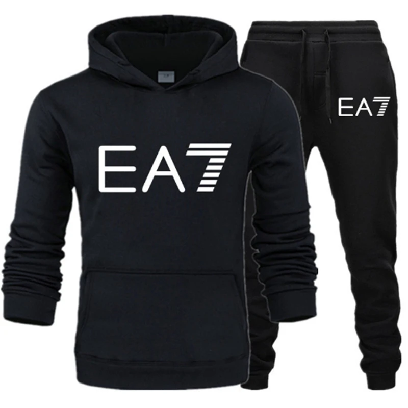 

Fashion suit EA7 plus men's brand suit men's Sweatshirt + sweatpants autumn hooded jogging 2021