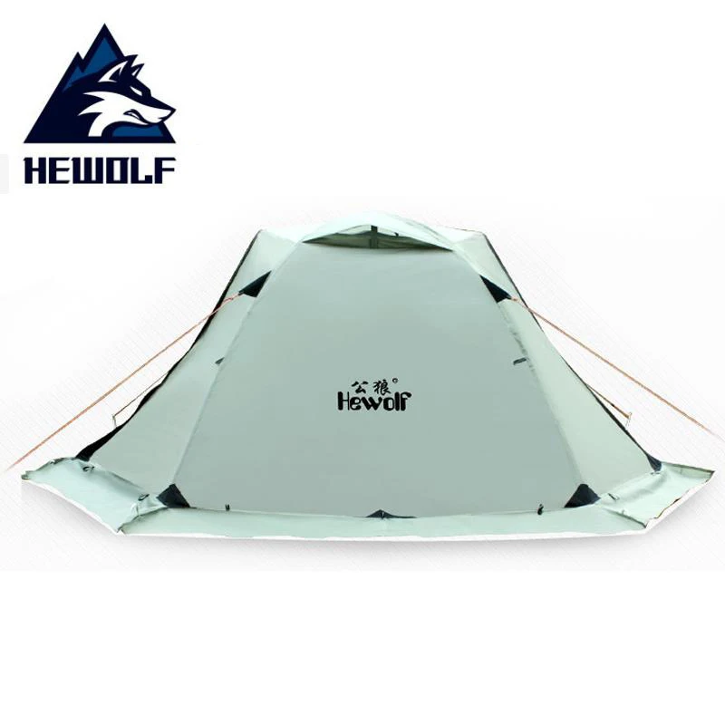 Preise Hewolf 2 Person Wasserdichte Camping Zelte Für Erholung Im Freien Doppel Schicht 4 Jahreszeiten Wandern Angeln Strand Tourist Zelte