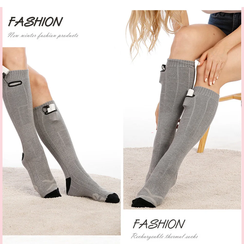 Электрические носки с подогревом эластичные хлопковые износостойкие моющиеся