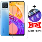 2 в 1, Защитное стекло для экрана Realme8 + защита объектива камеры для Oppo Realme 8 Pro Real me 8pro Realme8pro, закаленная пленка