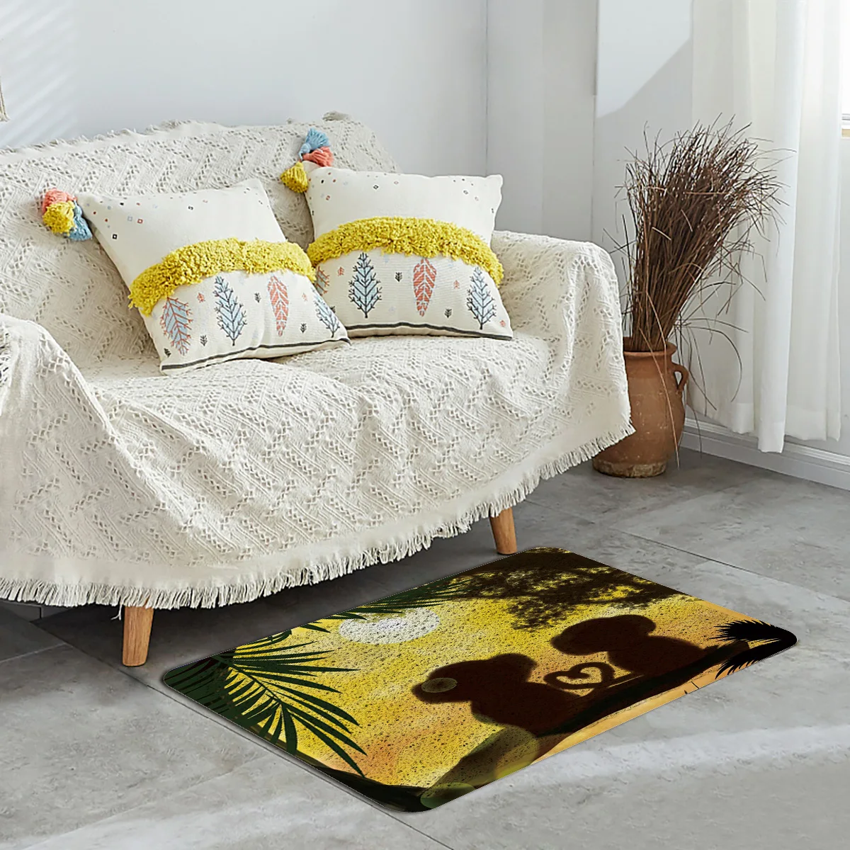 Мультяшная тропическая обезьяна джунглей под домашним животным миска для воды