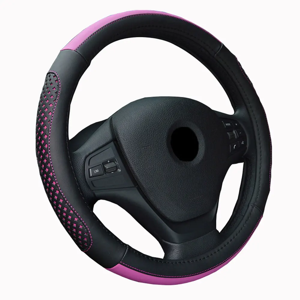 

Car Steering Wheel Cover 38CM Microfiber Leather Four Seasons Universal Automobile Interior Accessories