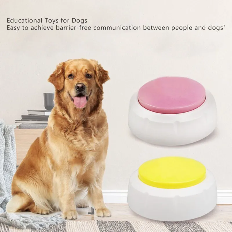 

Pet Dog Speaking Vocal Button AC Can Record Light Blue Practical and durable Family Life Pet Supplies Dog Breeding Supplies