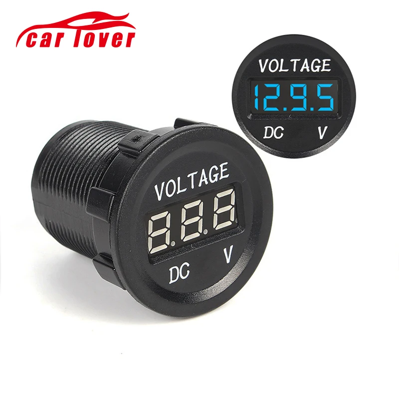 Синий светильник цифровой дисплей вольтметр розетка внешнее напряжение монитор