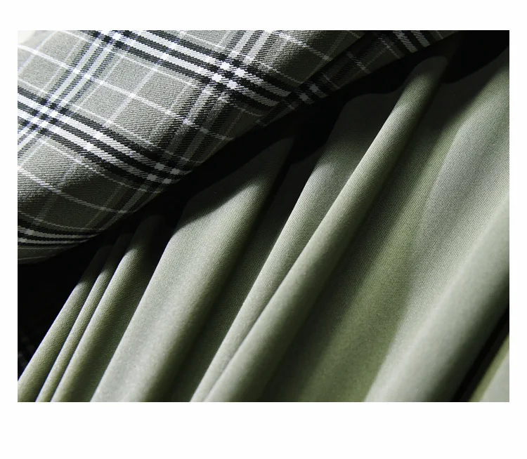 

Qooth Summer Japan Korea Style Trendy Women Skirts A Line Plaid Skirts High Waist Split Midi Skirts With Lining 4 Colors QT061