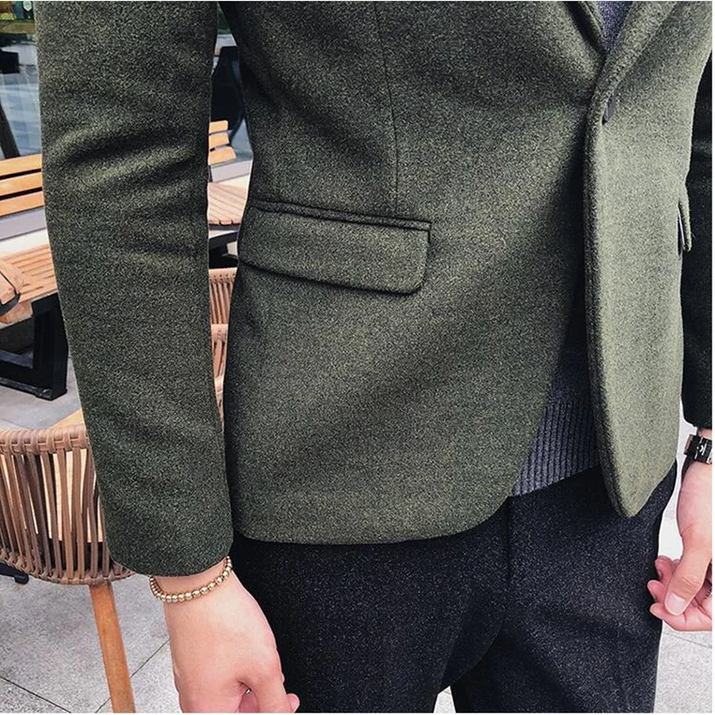 Мужской деловой костюм из шерсти в британском стиле высококачественные