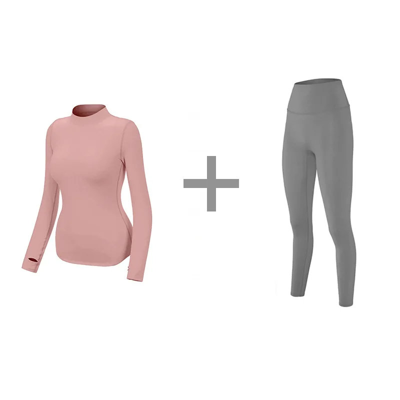 

Korean Version of The New Yoga Suit Fitness Exercise Long Sleeve Two-Piece Suit