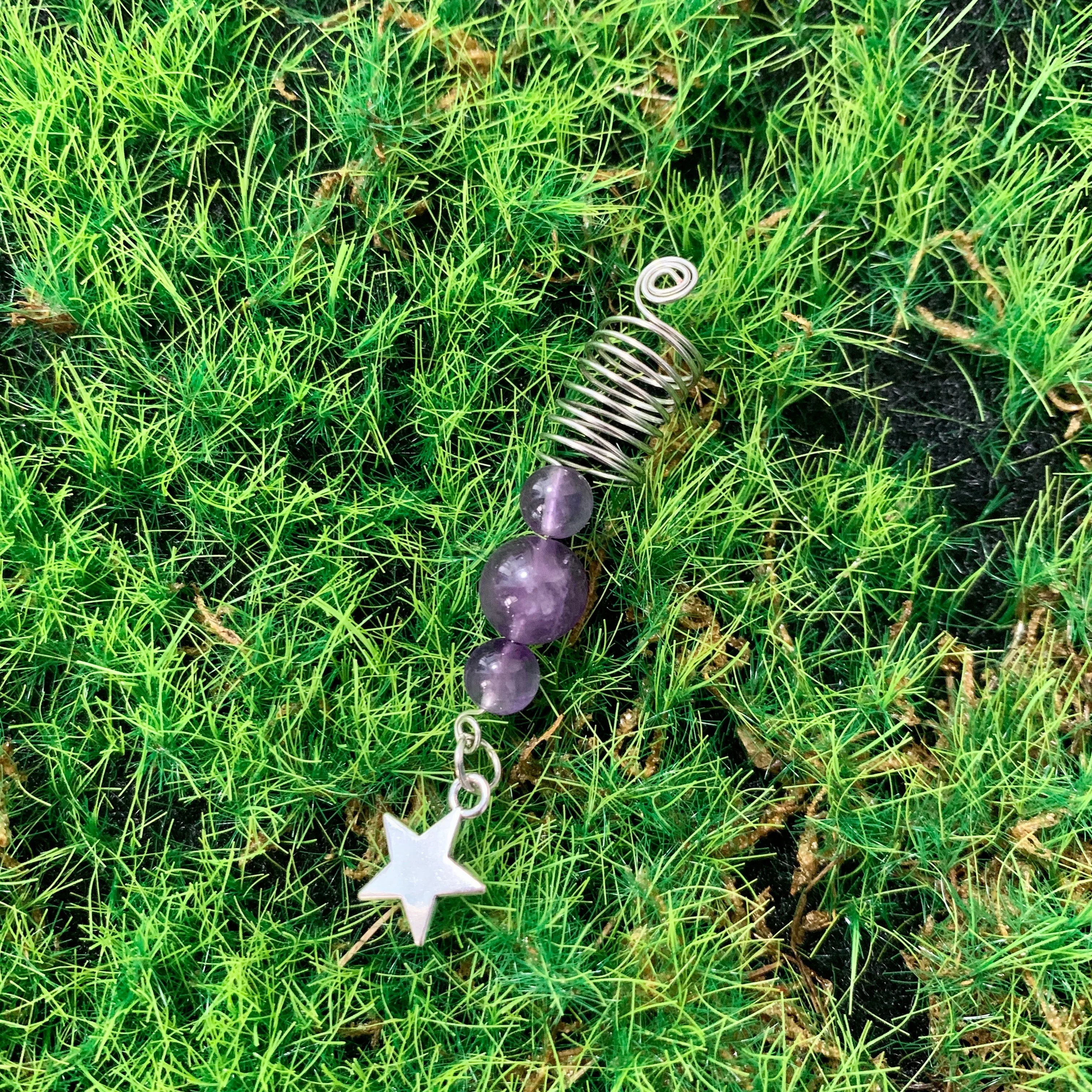 Кольцо для волос с натуральным кристаллом красочные хрустальные бусины плетеные