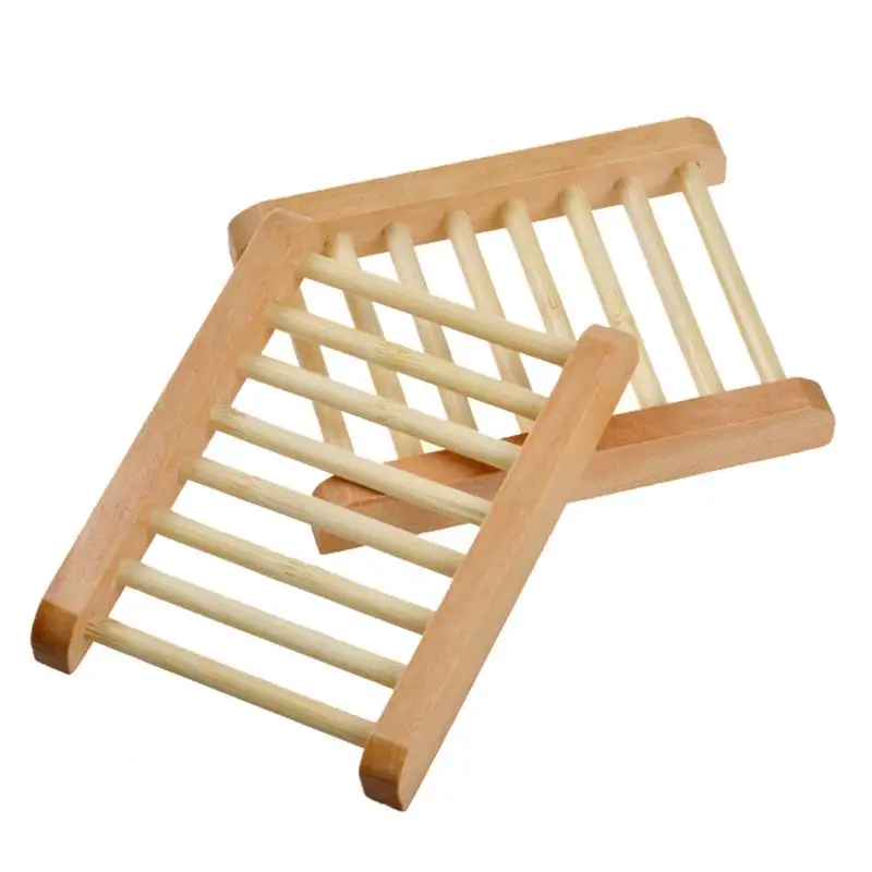 

1 Pcs Natural Moisture-proof Wooden Soap Box Mini Drain Shelf Accessories Soap Bathroom D3H5