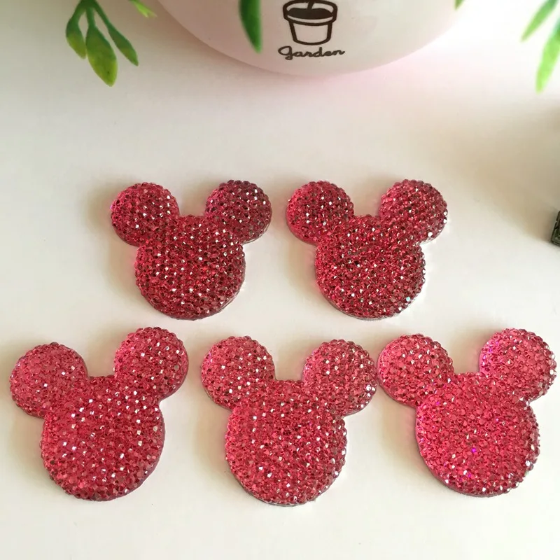 Рена! 10 шт Горячая Продажа Kawaii полимерная мышь плоские Кабошоны для волос бант