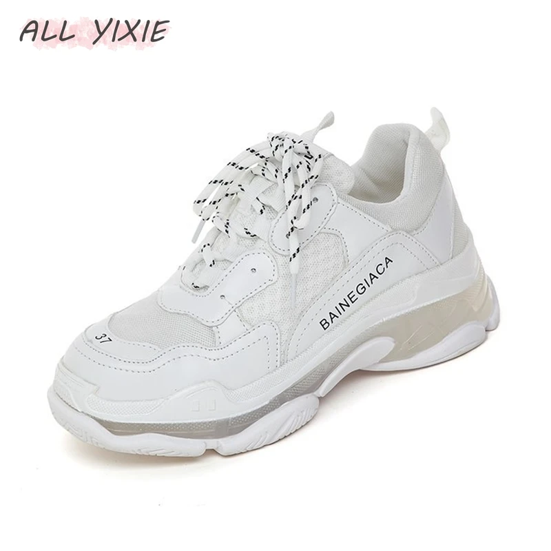 ALL YIXIE 2019 женская мода на платформе кроссовки для женщин коренастый повседневная