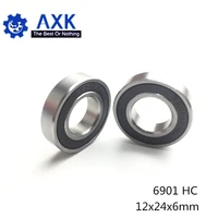 6901 hybrid ceramic bearing 12x24x6 mm abec 1 1 pc bicycle bottom brackets spares 6901rs si3n4 ball bearings 6901 2rs
