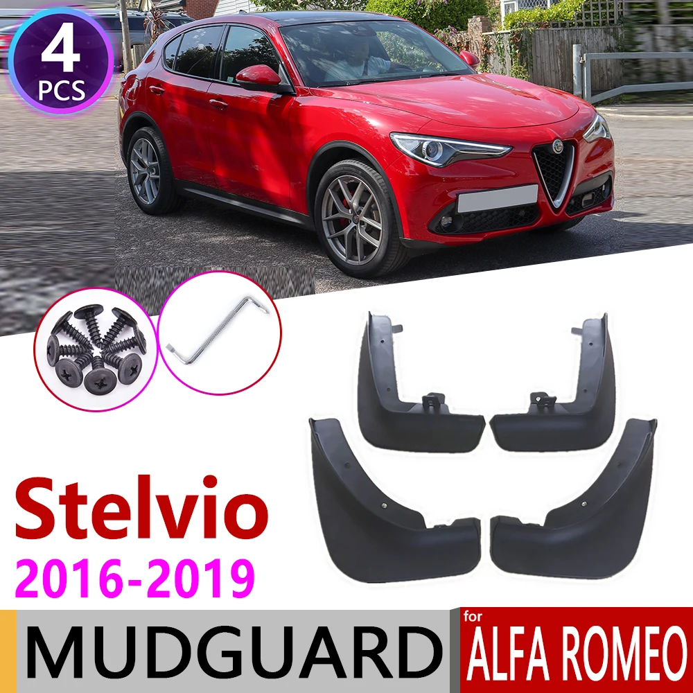 

Front Rear Car Mudflap for Alfa Romeo Stelivo SUV 2016~2019 Fender Mud Guard Flap Splash Flaps Mudguards Accessories 2017 2018