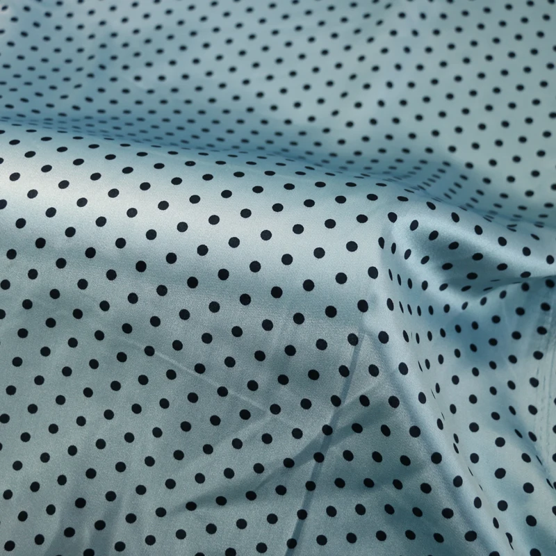 Per Meter, niedliches Polka-Dots-Material, Satin, Charmeuse, weicher Mantel, Futter, Schal, DIY-Stoff – Detail 11