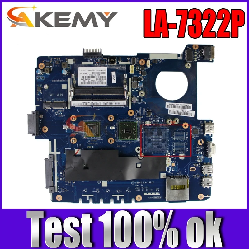 

Akemy PBL60 LA-7322P Laptop motherboard for ASUS X53B K53B original mainboard