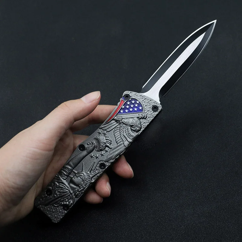 

SF otf aluminum handle knife camping survival outdoor EDC hunt Tactical tool dinner kitchen knife