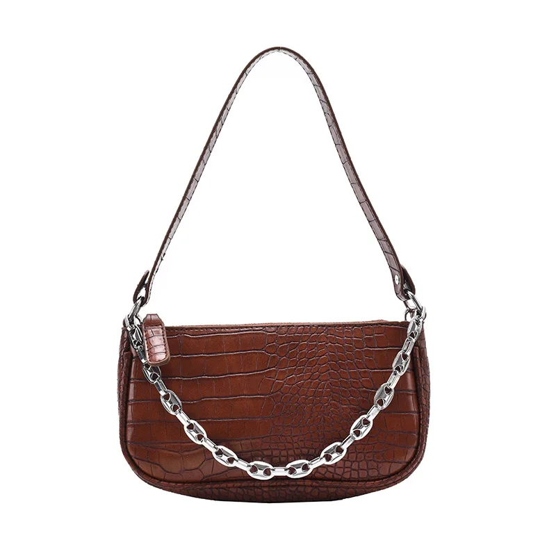 

Stone Pattern PU Leather Crossbody Shoulder Bag for Women 2021 Spring Luxury Fashion Mini Handbags and Purses Fashion Chain