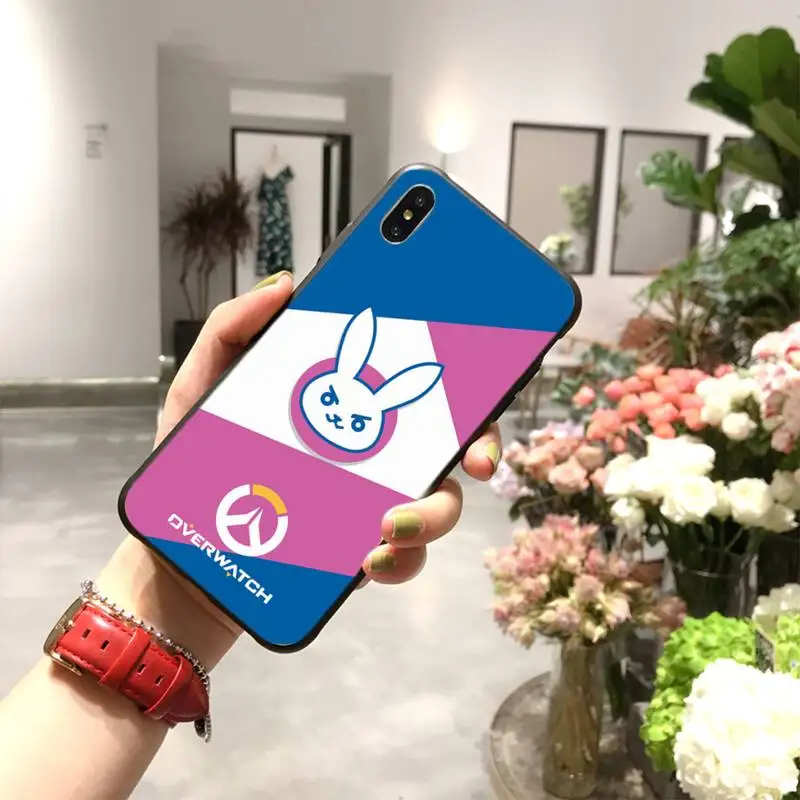 

PENGHUWAN OW overwatch D Va Slim TPU Soft Silicone Phone Case Cover for iPhone 11 pro XS MAX 8 7 6 6S Plus X 5S SE XR case