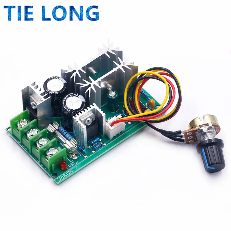 Регулятор скорости двигателя постоянного тока DC10-60V 12 В 24 36 48 модуль PWM А регулятор