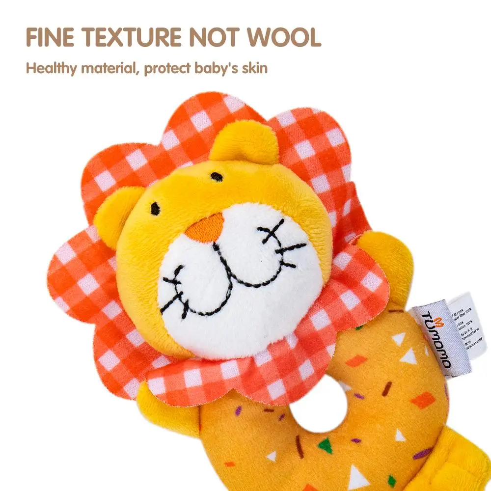 Детские игрушки TUMAMA 3 6 9 12 месяцев для новорожденных мягкие милые погремушки в