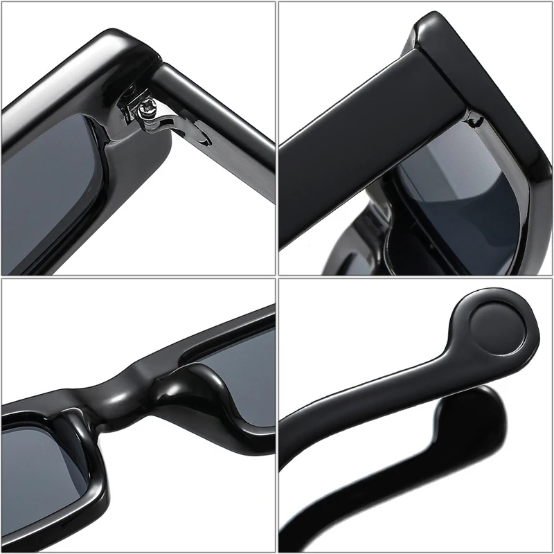 

SHAUNA Retro Small Rectangle Sunglasses Women Fashion Contrast Color Shades UV400 Eyewear Trending Men Square Sun Glasses