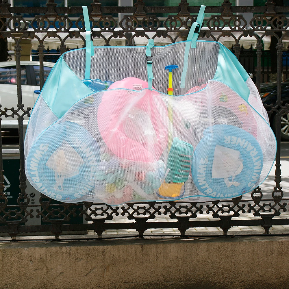 

Портативная сумка для хранения бассейна, складная подвесная сумка большой емкости, многоцелевой органайзер для бассейна и игрушек @ ls