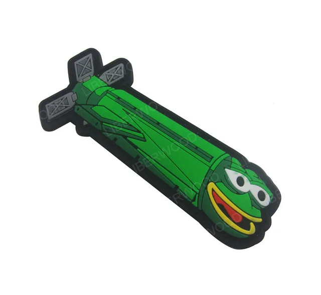 PVC Rubber Игандские накладки на костяшки следуют за мной я знаю де вае крюк и петля патч черный мем патч значок - Цвет: PVC Rubber