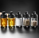 Оригинальная емкость для масла, встроенная многофункциональная стеклянная ёмкость для приправ и меда с влагостойкой крышкой