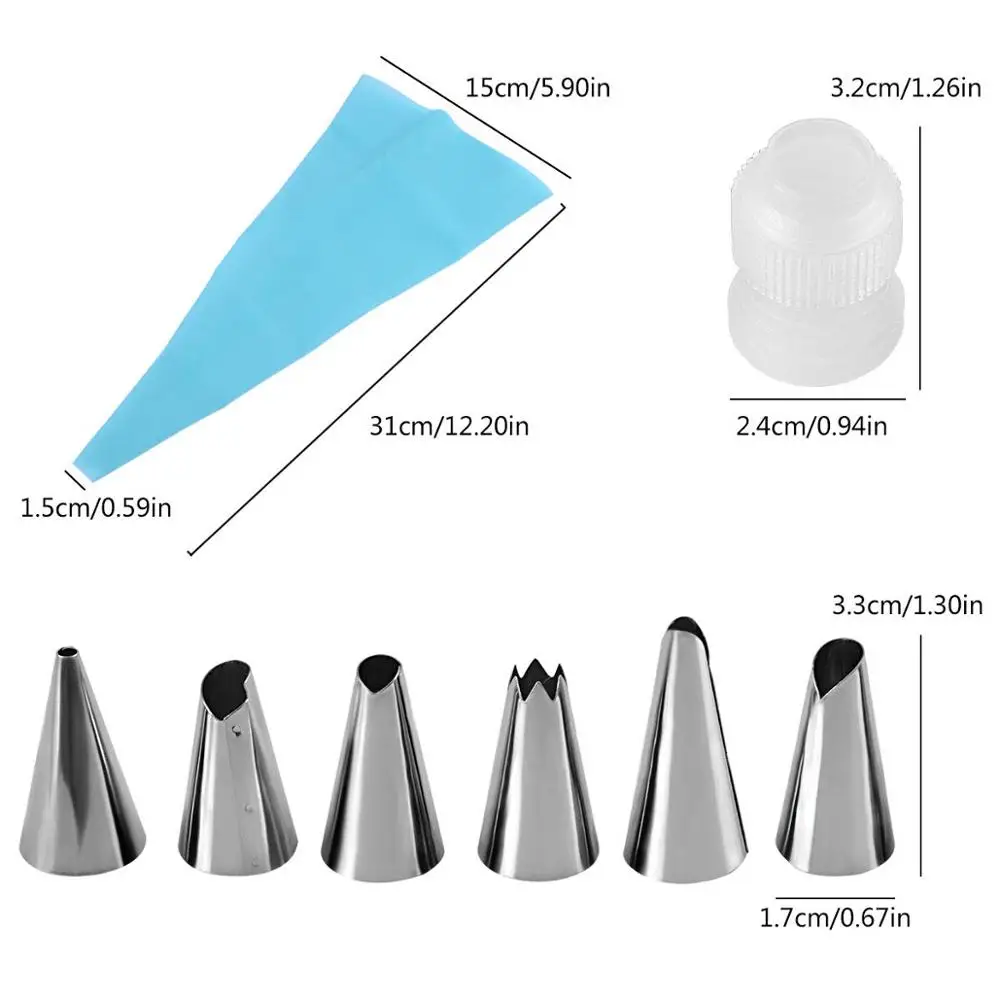 Набор насадок для крема 8 шт./компл. силиконовая глазурь кондитерский мешок