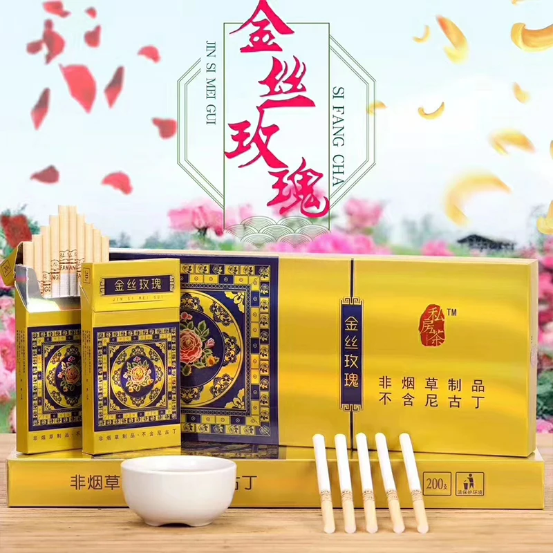 

Tea, Tobacco, Gold , Rose , Good Product for Tobacco, Fine Cigarette Smoking Quitting Artifact , 1 Tube , 10 Bags